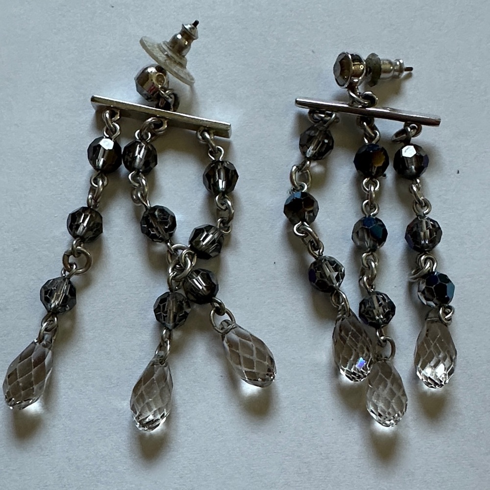 Swarovski Silver and GCrystal Drop Earrings